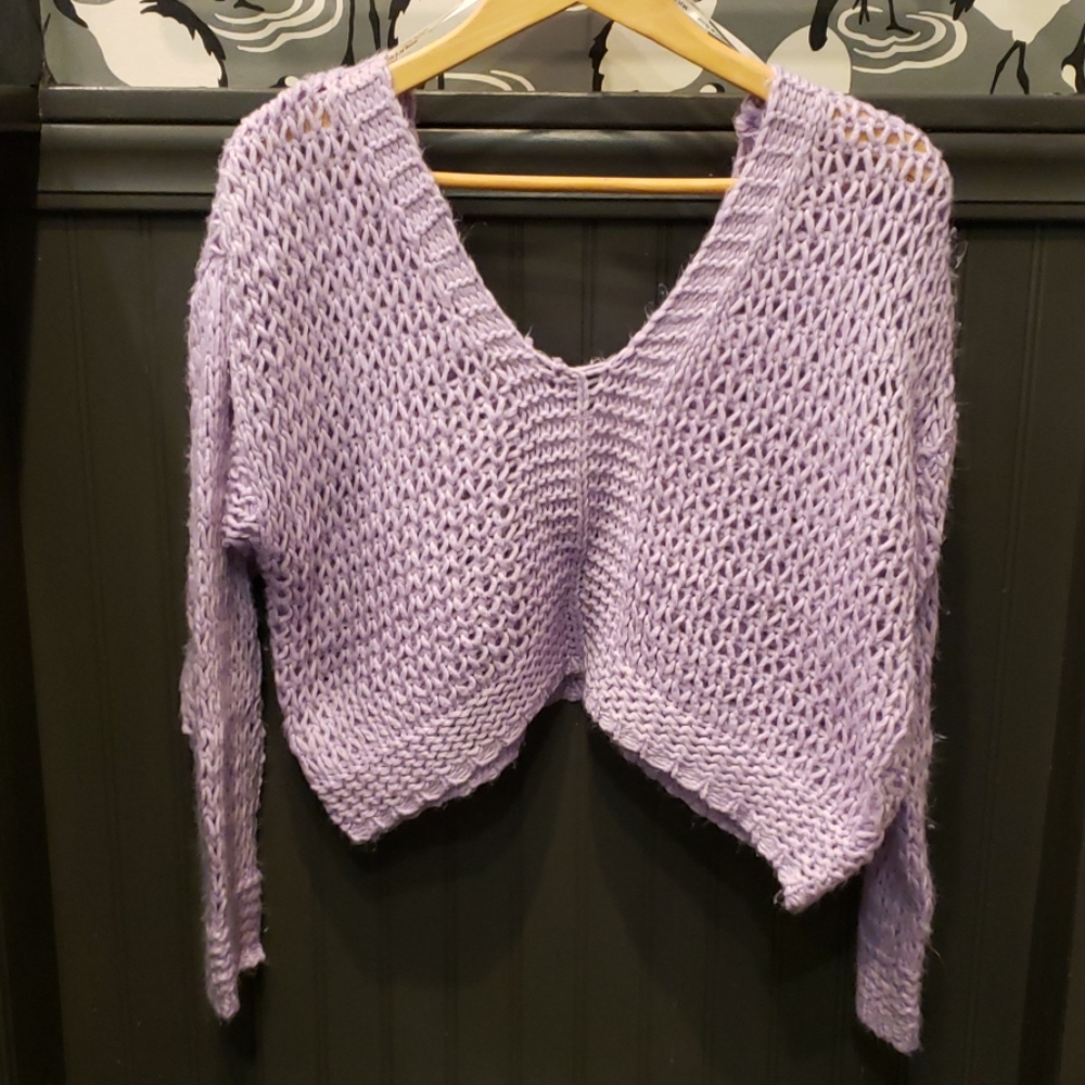 Vici dolls purple crop sweater